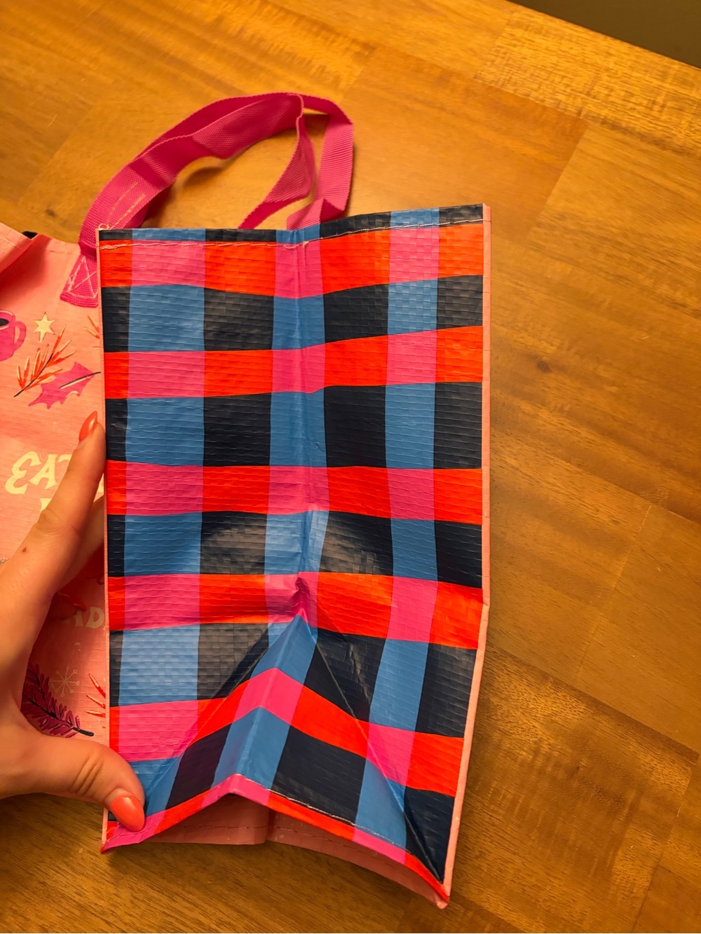Trader Joe’s “Eat Drink and Be Merry” Small Holiday Tote - Picture 4 of 5